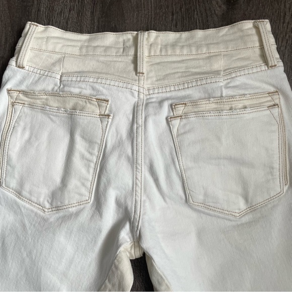 Frame Le High Straight Blanc Multi Ivory Beige Denim Jeans (6) - Picture 12 of 12